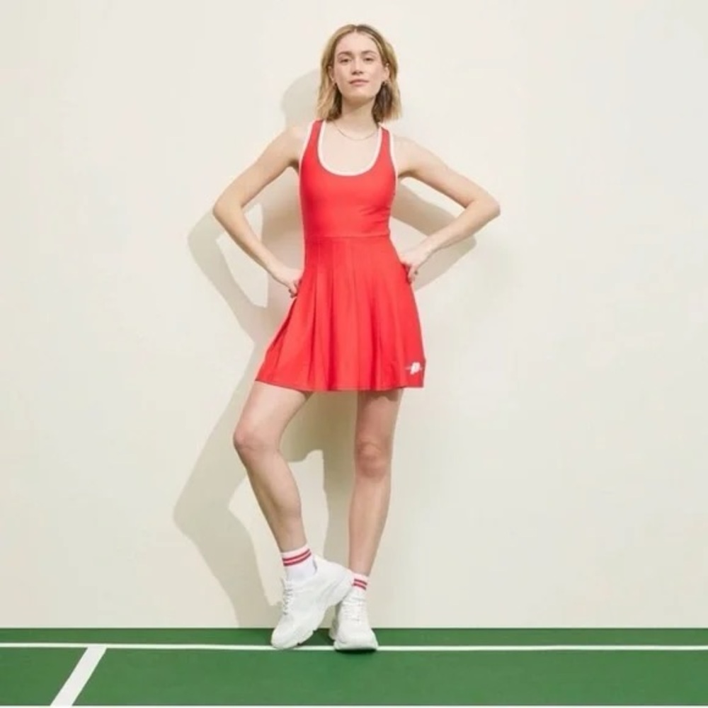 Prince for Target Pickleball Women’s Crossback Pleated Dress in Red sz XS
